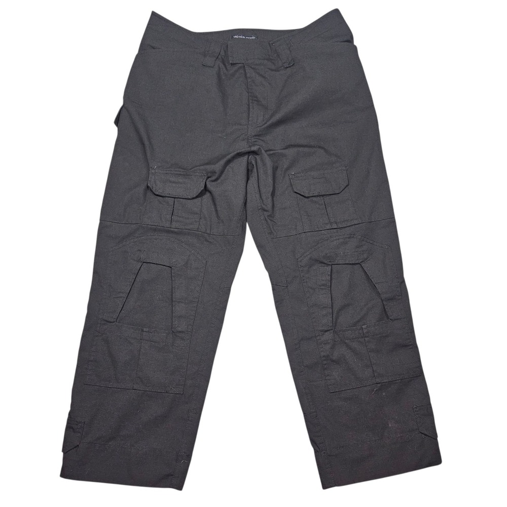 Tactical Pants Ripstop Multi-Pocket Cargo Workwear Trousers Black Sz 30x23